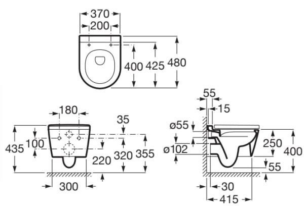 Унітаз підвісний Roca Inspira Round Rimless A346528000 159674 фото