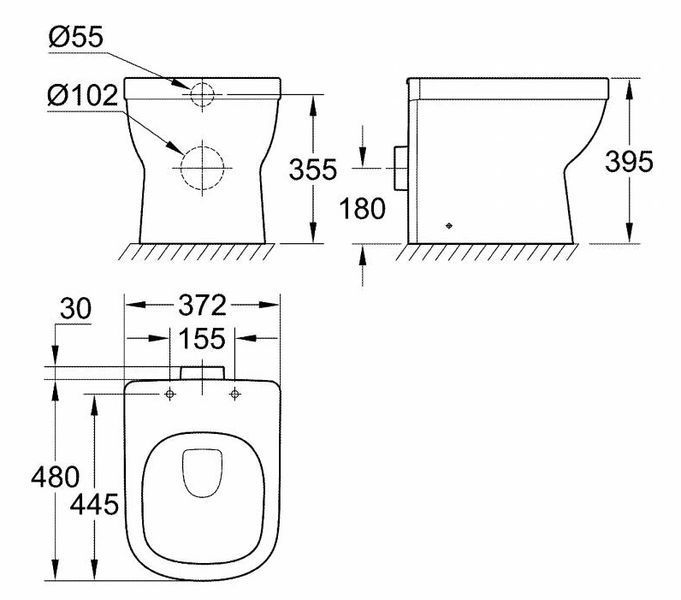 Унітаз підлоговий Grohe Euro Ceramic 39329000 Rimless 277251 фото