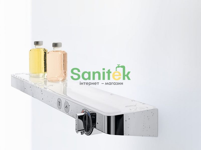 Смеситель для душа Hansgrohe ShowerTablet Select 13184400 с термостатом (белый-хром) 129373 фото