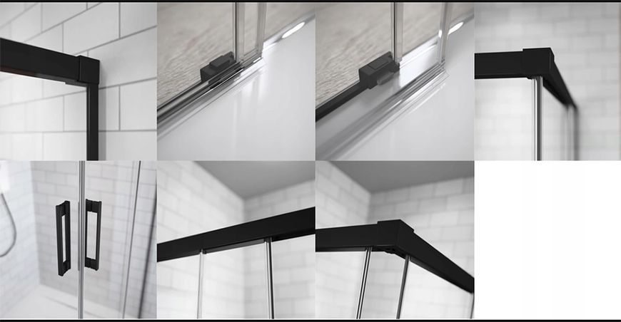 Душова кабіна Radaway Idea Black KDD 110x110 (387063-54-01L+387063-54-01R) чорний профіль/скло прозоре 281913 фото