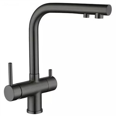 Змішувач для кухні Gappo G43752-21 з підключенням питної води (Gungrey/сірий) 927234 фото