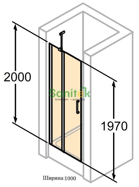 Душевая дверь Huppe Classics 2 100 (C23206.069.321) хромированный профиль/стекло прозрачное 272329 фото