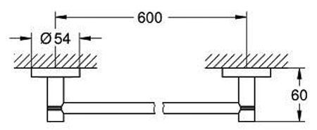 Тримач для рушників Grohe Essentials 40366001 (хром) 130533 фото