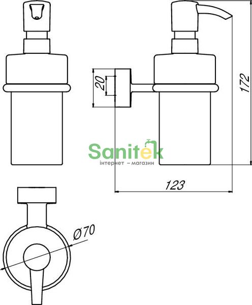 Дозатор для жидкого мыла Emco Rondo2 4521 001 02 (хром) 282551 фото
