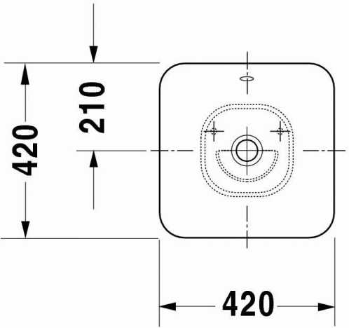 Умивальник Duravit Bacino 42x42 см 0333420000 29257 фото