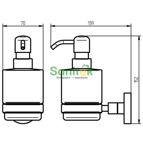 Дозатор для жидкого мыла Haceka Kosmos 1124417 (хром) 72951 фото