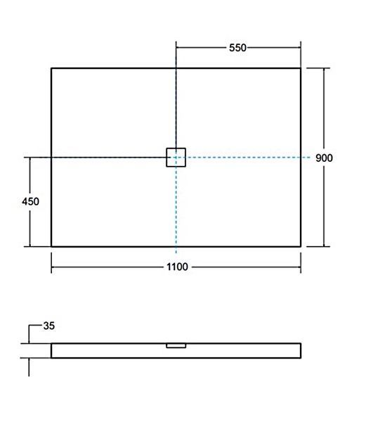 Душовий піддон Besco Nox Ultraslim 110x90 BMN-110-90-CC чорний/чорний 371529 фото