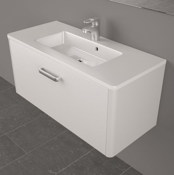 Тумба під умивальник Fancy Marble (Буль-Буль) Fiji/Bali 90 (біла) 685353 фото