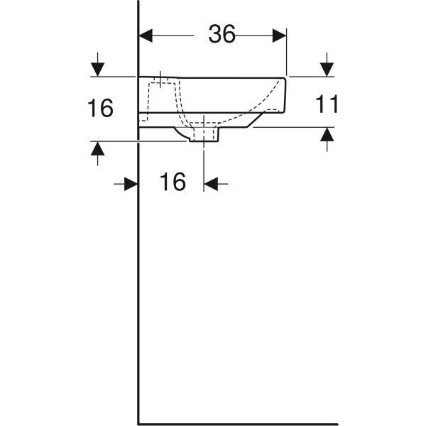 Тумба з умивальником Geberit Smyle Square 45 см (500.351.00.1/500.222.01.1) білий 536808 фото