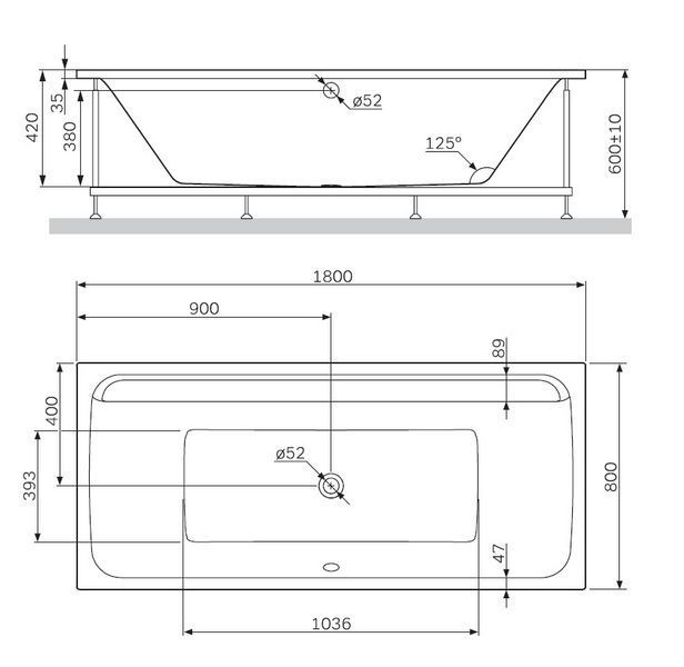 Ванна акриловая Am.Pm Inspire 2.0 180x80 (W52A-180-080W-A) 425241 фото