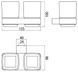 Стакан для ванной Emco Loft 0525 001 00 двойной (хром) 132336 фото 2