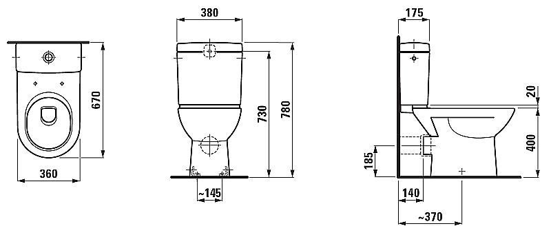 Унитаз-компакт Laufen Pro H8619500000001 с сиденьем Soft Closing 130423 фото