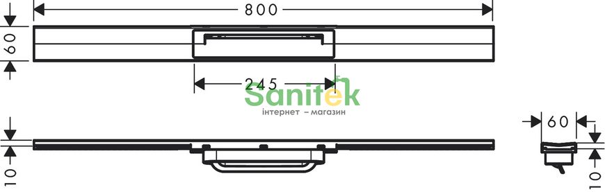 Решітка для трапу Hansgrohe RainDrain Flex 800 мм 56044700 (білий матовий) 491407 фото