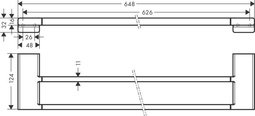 Тримач для рушників Hansgrohe AddStoris 41743000 (хром) 428183 фото