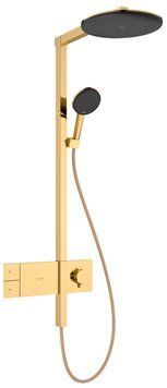 Душевая система Hansgrohe Raindance Alive S 300 1jet ShowerSelect Comfort 24582990 с термостатом (золото) 987196 фото