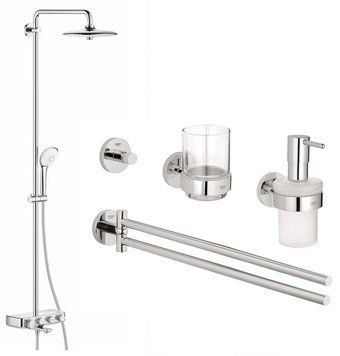 Душевая система Grohe Euphoria SmartControl System 260 Mono 26510000 с термостатом + набор аксессуаров Grohe Essentials 40846001 (хром) 383526 фото