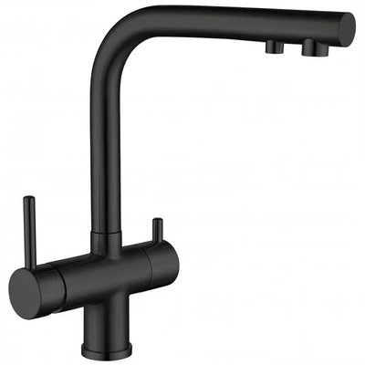 Змішувач для кухні Gappo G43752-6 з підключенням питної води (чорний матовий) 927235 фото
