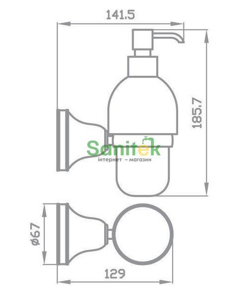 Дозатор для жидкого мыла Аква Родос Victoria 7432 (АР000040612) хром 282023 фото