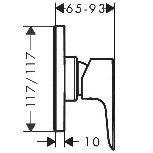 Смеситель для душа Hansgrohe Talis E 71764000 скрытого монтажа (хром) 304645 фото