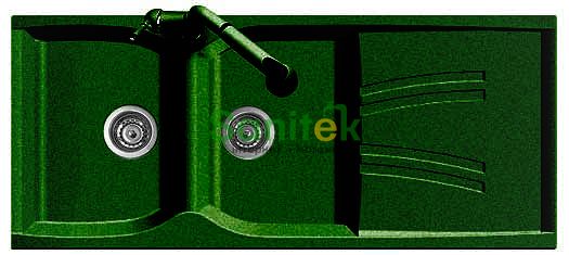 Гранітна мийка Telma Naiky NK11620 Granite (36 green) 148066 фото
