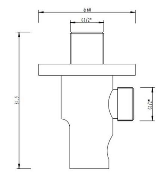 Підключення для душового шлангу Koller Pool AC001 з тримачем (хром) 488952 фото