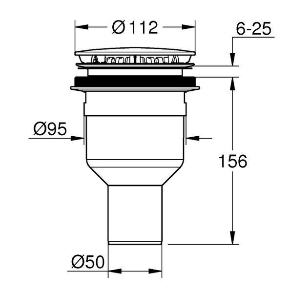 Сифон для поддона Grohe 49533000 (90мм) хром 277275 фото