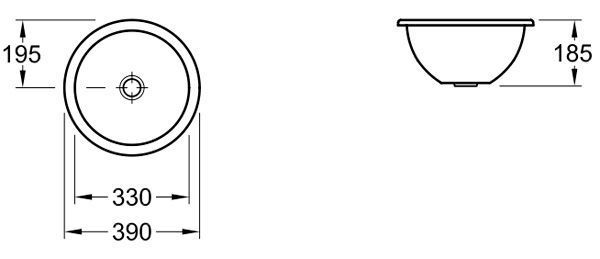 Умивальник Villeroy&Boch Loop&Friends &Oslash; 33 см (61813301) 159941 фото