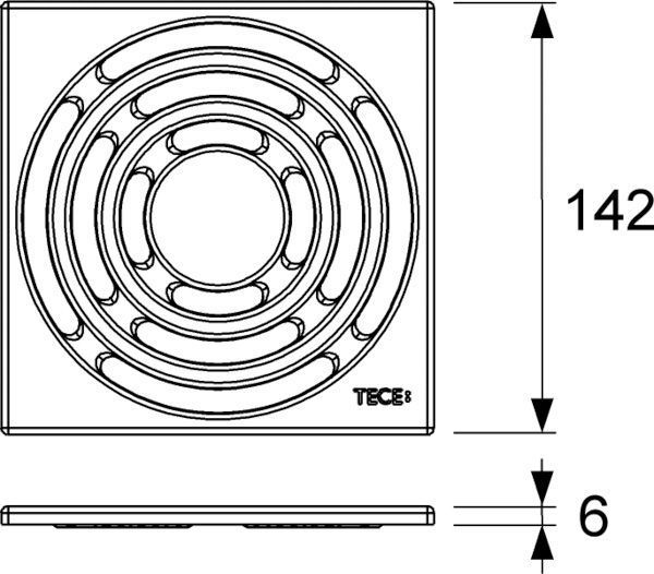 Решётка для трапа Tece Drainpoint S 150 мм 3665003 164804 фото