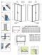 Душова кабіна Radaway Nes DWD+S 90x75 (10034090-01-01+10040075-01-01) профіль хром/скло прозоре 281729 фото 3