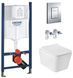 Комплект 4 в 1: Инсталяция GROHE Rapid SL 3 в 1 3884966Q + Унитаз безободковый Kroner Eifel WHI523629 RIMLESS с сиденьем Slim Duroplast / Soft-close / Quick relase KE523629WHIR (3884966KE523629) 934273 фото 1