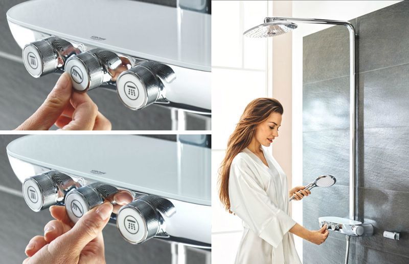 Душова система Grohe Rainshower System SmartControl 360 Mono 26361000 з термостатом (хром) 136392 фото