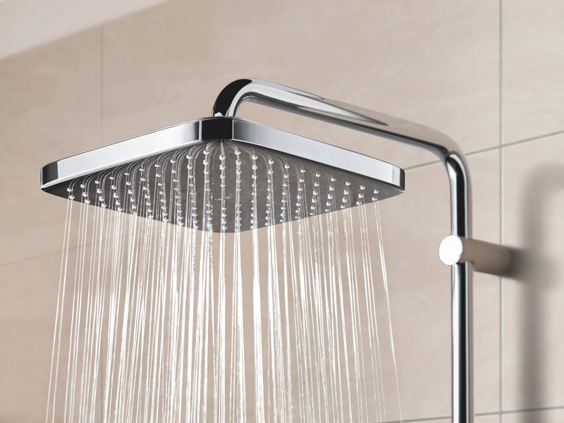 Душевая система Grohe Vitalio Start 250 Cube 26696000 с термостатом (хром) 552256 фото