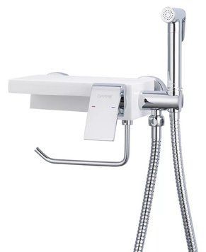 Смеситель для душа Gappo G7296 с гигиеническим душем (белый/хром) 927309 фото