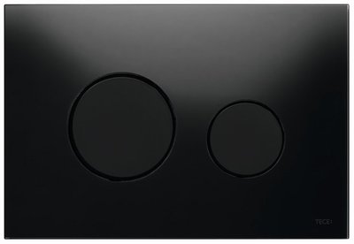 Смывная клавиша Tece Loop 9240657 (стекло чёрное/кнопки черные) 164421 фото