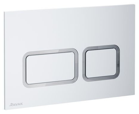 Смывная клавиша Ravak Twin (X01739) сатин 495031 фото