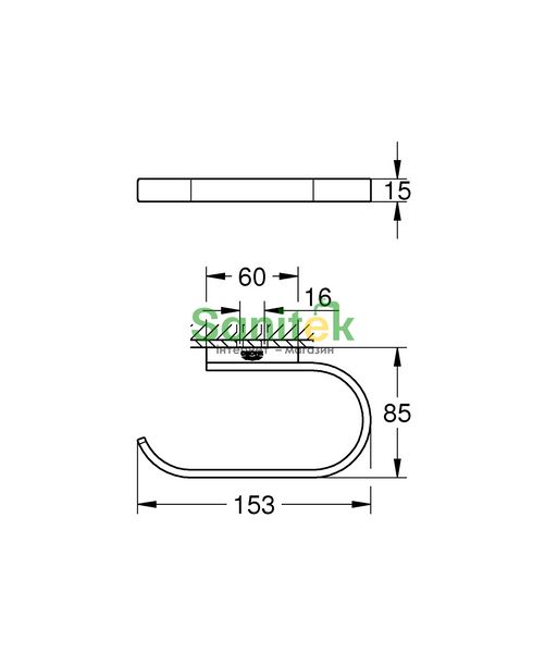 Держатель для туалетной бумаги Grohe Selection 41220KF0 (фантомный чёрный) 711878 фото