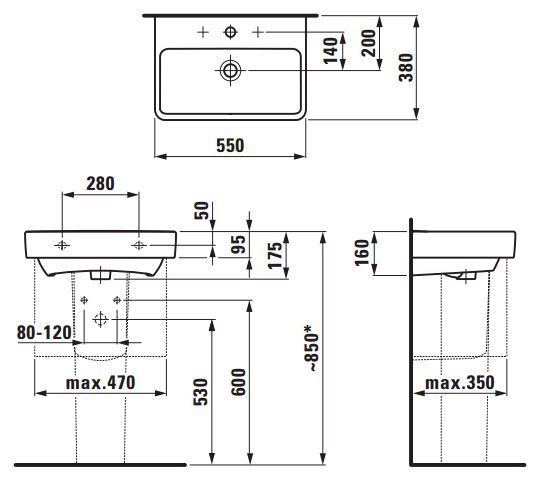 Умывальник Laufen Pro S 55x38 см (H8189580001091) 162307 фото