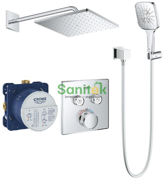 Душова система Grohe Grohtherm SmartControl Cube UA26405SC1 (26563000+26589000+27704000+35600000+29124000) з термостатом 491301 фото