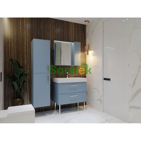 Пенал для ванної кімнати Ювента Manhattan MnhP-160 (блакитний) 547816 фото