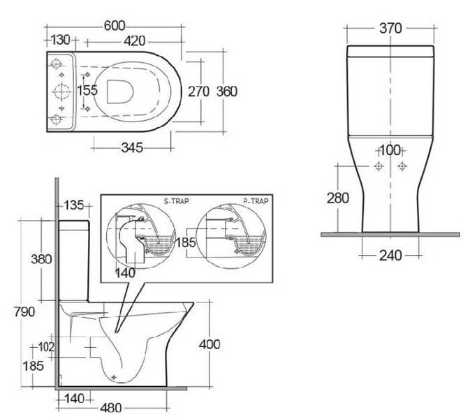 Унітаз для бачка RAK Ceramics Resort Rimless RST17AWHA 311548 фото