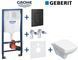 Комплект инсталляции Grohe Rapid SL Solido 38811KF0 с унитазом Geberit Selnova Square Rimfree 501.961.00.1 с сиденьем Duroplast Soft Close
