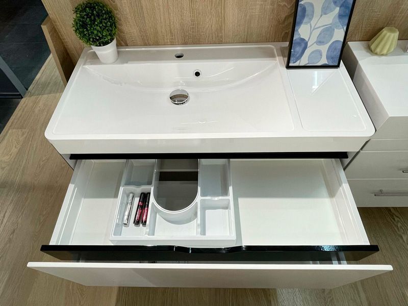 Тумба с умывальником Fancy Marble (Буль-Буль) Aspen 100 Sacramento (графит матовый) 1007499 фото