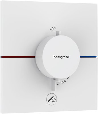 Змішувач для душа Hansgrohe ShowerSelect Comfort E 15575700 скрытого монтажа с термостатом (белый матовый) 694224 фото