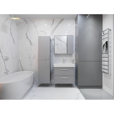 Пенал для ванної кімнати Ювента Manhattan MnhP-160 (сірий) 547817 фото