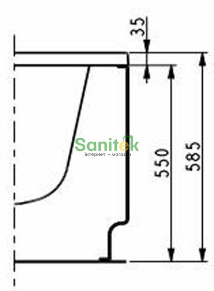 Панель фронтальная для ванны Kolo Split 150 (PWA1650000) правая 139081 фото