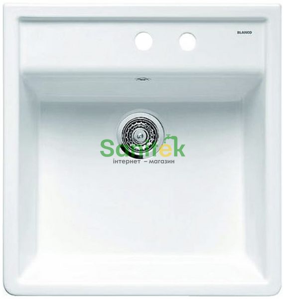 Гранітна мийка Blanco Panor 60 керамічна PuraPlus (514501) біла з двома отворами 143283 фото