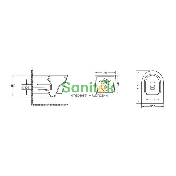 Унитаз подвесной Qtap Swan Ultra Quiet (QT16335179W) с сиденьем soft close 831304 фото