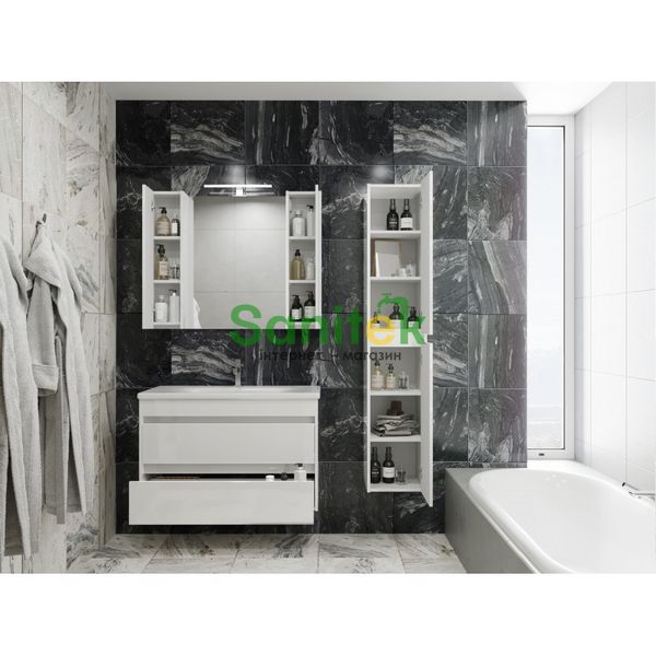 Дзеркало для ванної кімнати Ювента Bronx BrxMC-90 (біле) 490487 фото
