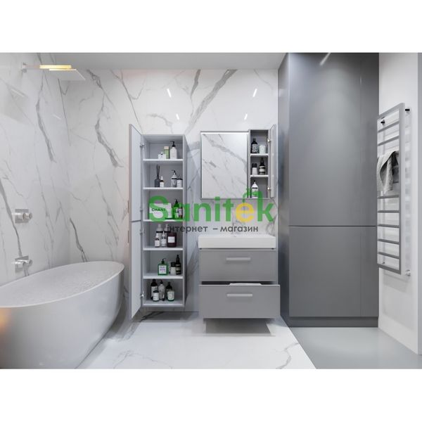 Пенал для ванної кімнати Ювента Manhattan MnhP-160 (сірий) 547817 фото