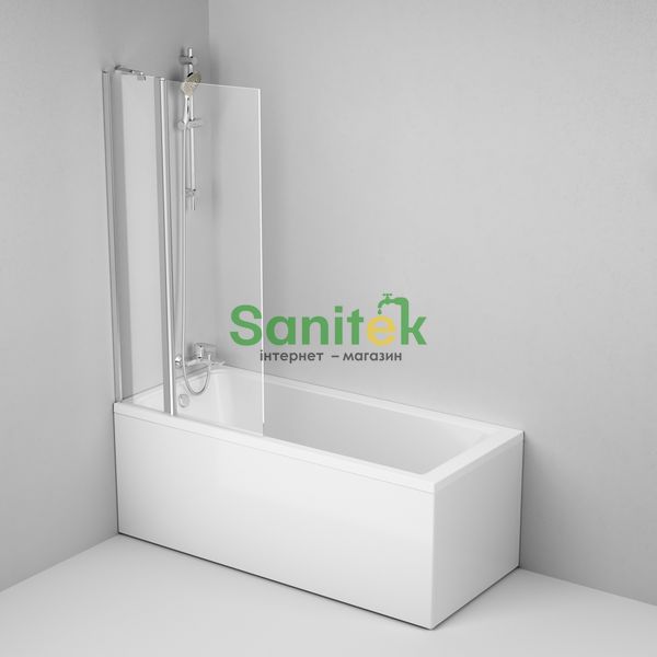 Шторка для ванны AM.PM Gem 80x140 (WU90BS-D3W5-140CT) профиль хром/стекло прозрачное 503206 фото